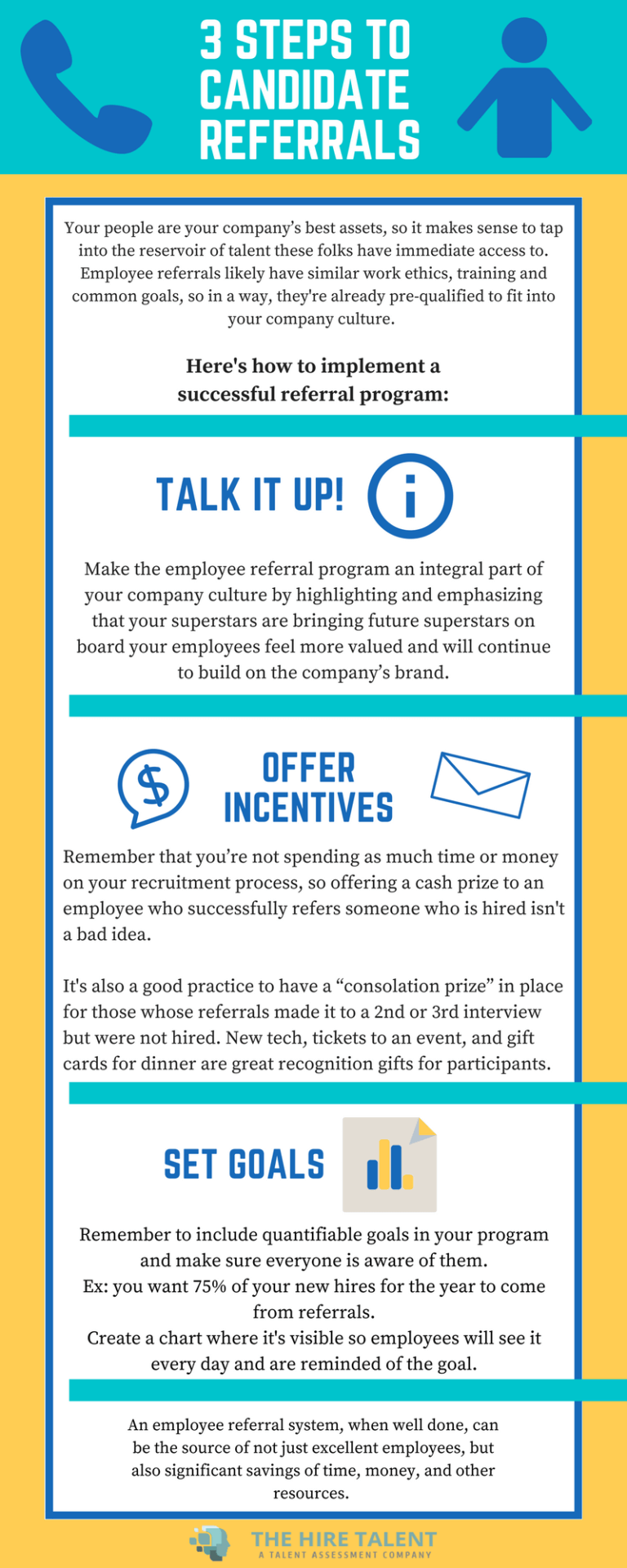 3 Steps Toward A Candidate Referral Program Infographic 